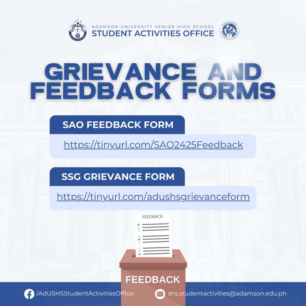 Grievance and Feedback forms